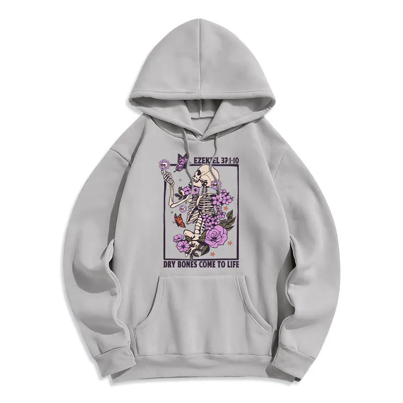 Christianartworkshop Dry Bones Rise in Faith Fleece Lined Polyester Hoodie sold by Christian Art Workshop product image thumbnail 4