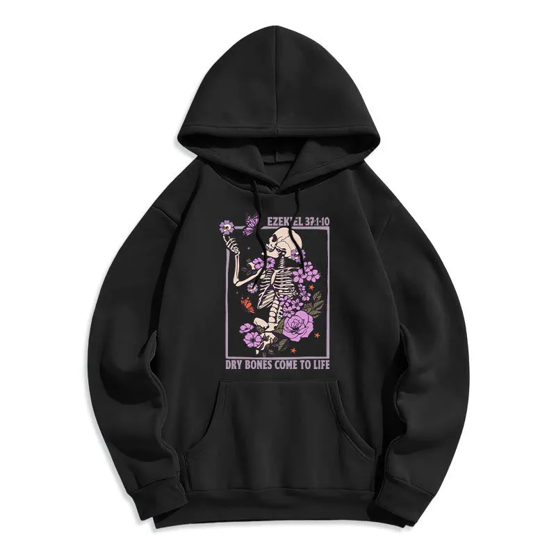 Christianartworkshop Dry Bones Rise in Faith Fleece Lined Polyester Hoodie sold by Christian Art Workshop