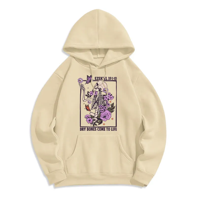 Christianartworkshop Dry Bones Rise in Faith Fleece Lined Polyester Hoodie sold by Christian Art Workshop product image thumbnail 5