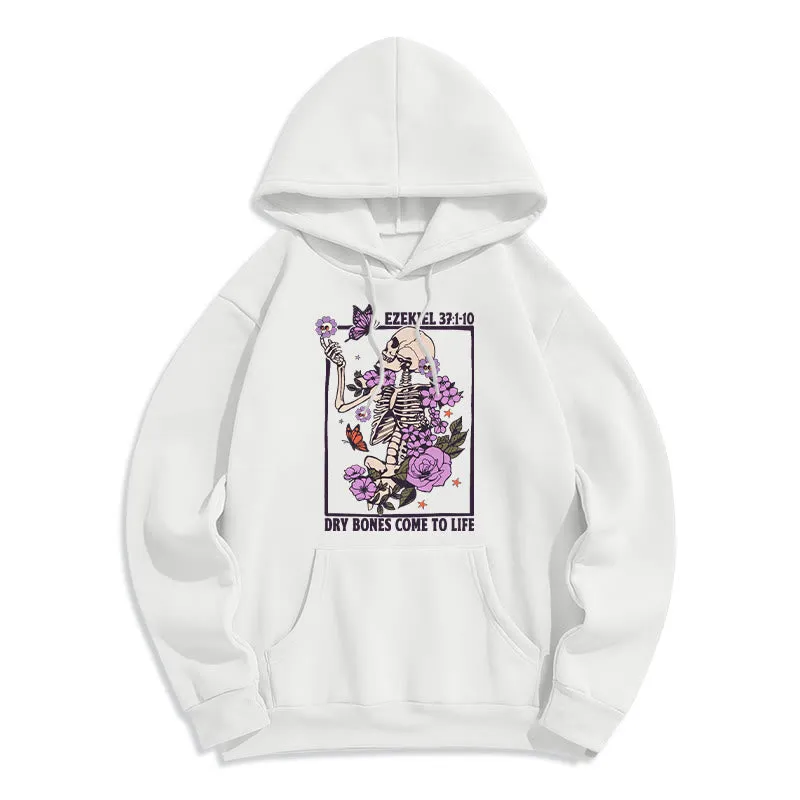 Christianartworkshop Dry Bones Rise in Faith Fleece Lined Polyester Hoodie sold by Christian Art Workshop product image thumbnail 3