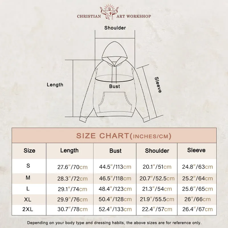 Christianartworkshop Seasons Change Lord Remains Butterfly Motif Fleece Lined Polyester Hoodie sold by Christian Art Workshop product image thumbnail 2