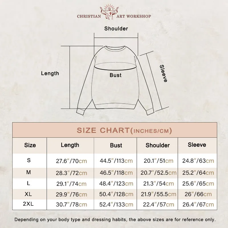 Christianartworkshop Fall For Jesus Pumpkin Cross & Bow Fleece Lined Polyester Sweatshirt sold by Christian Art Workshop product image thumbnail 2