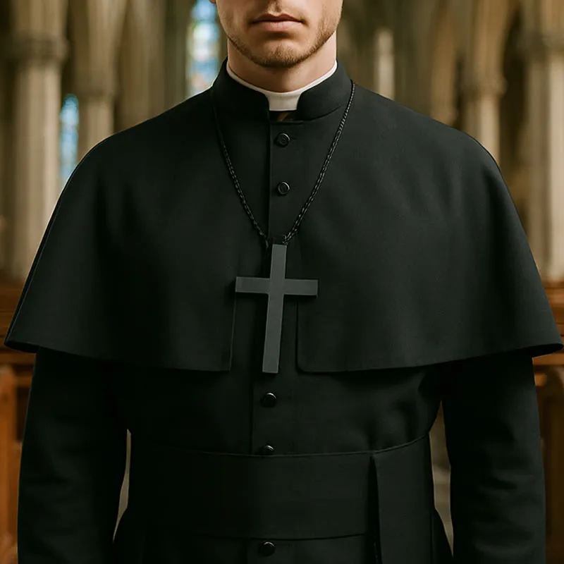 Christianartworkshop Multicolor Ceremonial Roman Soutane Clergy Robe: Medieval Priest Aesthetics sold by Christian Art Workshop