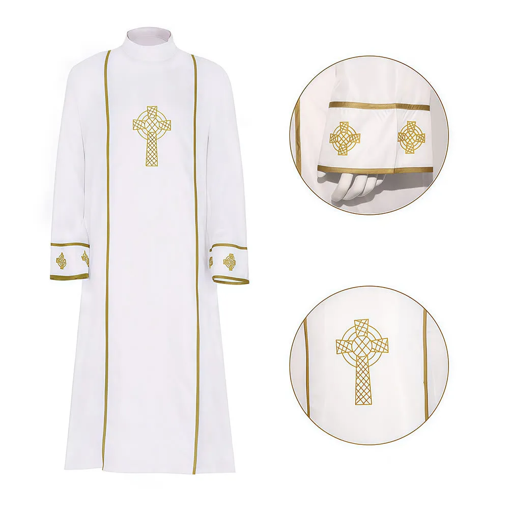 Christianartworkshop Multi - Style White Cassock: Ideal for Church Worship & Rituals sold by Christian Art Workshop product image thumbnail 4