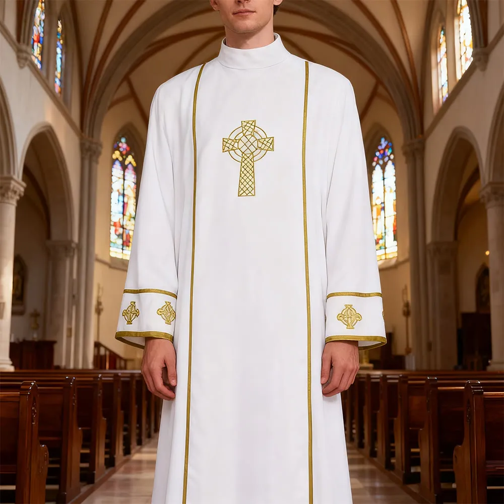 Christianartworkshop Multi - Style White Cassock: Ideal for Church Worship & Rituals sold by Christian Art Workshop