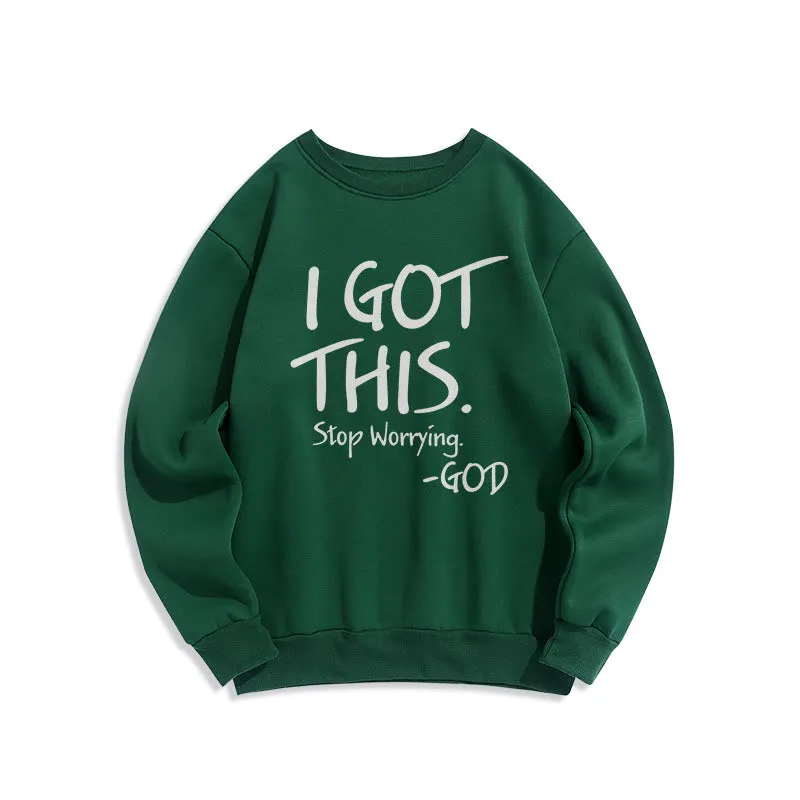 Christianartworkshop I GOT THIS - GOD Inspirational Faith Fleece Lined Polyester Sweatshirt sold by Christian Art Workshop product image thumbnail 4