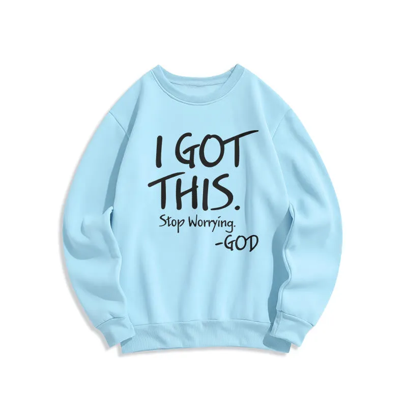 Christianartworkshop I GOT THIS - GOD Inspirational Faith Fleece Lined Polyester Sweatshirt sold by Christian Art Workshop product image thumbnail 5