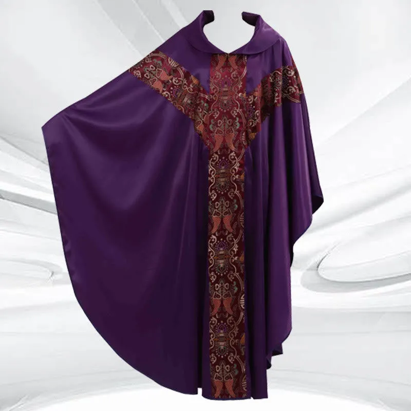 Christianartworkshop Vintage - Style Multicolored Chasuble with Elaborate Pattern Detailing made by Christian Art Workshop