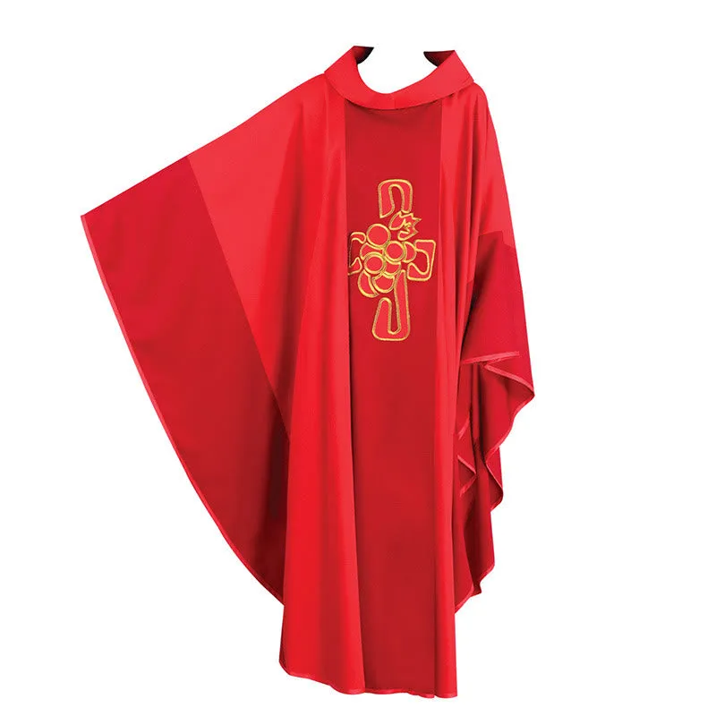Christianartworkshop Symbolic Multicolored Chasuble with Golden Chalice - Host Elements made by Christian Art Workshop