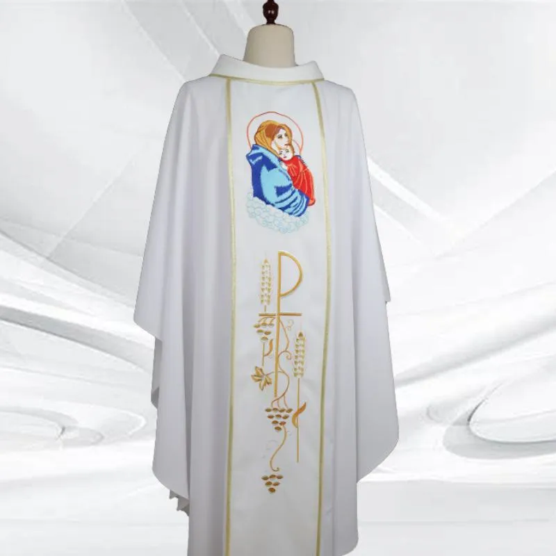 Christianartworkshop Assorted - Color Chasuble Set with Chi - Rho, Figurative & Wheat - Grape sold by Christian Art Workshop