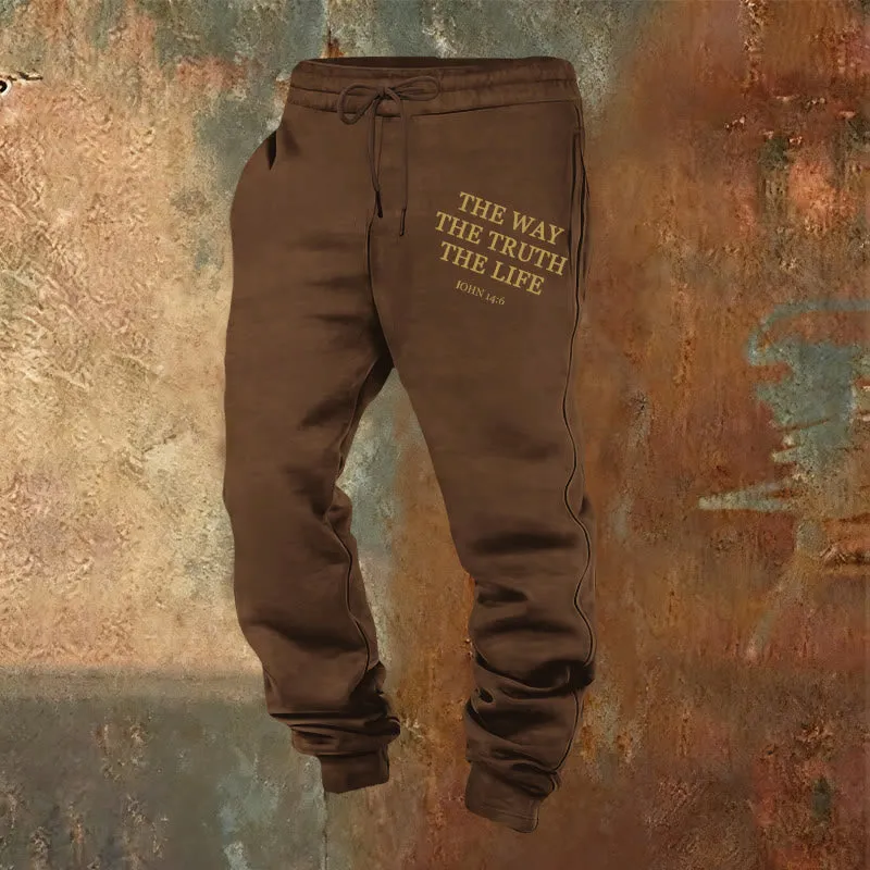 Christianartworkshop Faith in Motion John 14:6 Quote Sweatpants: Walk the Promise sold by Christian Art Workshop