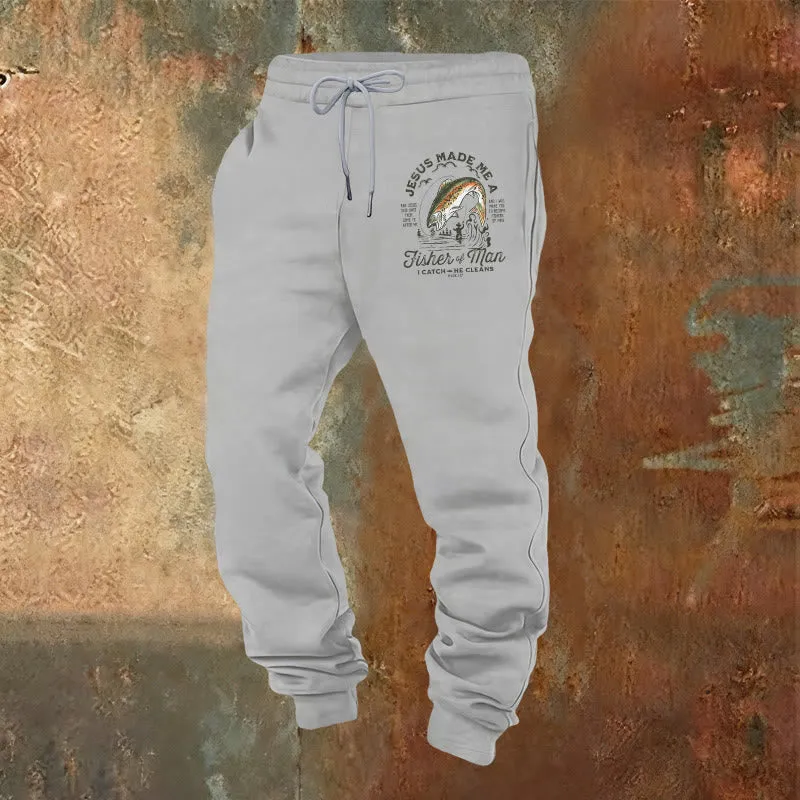 Christianartworkshop Fisher of Men Faith Sweatpants: Daily Wear with Spiritual Mission sold by Christian Art Workshop