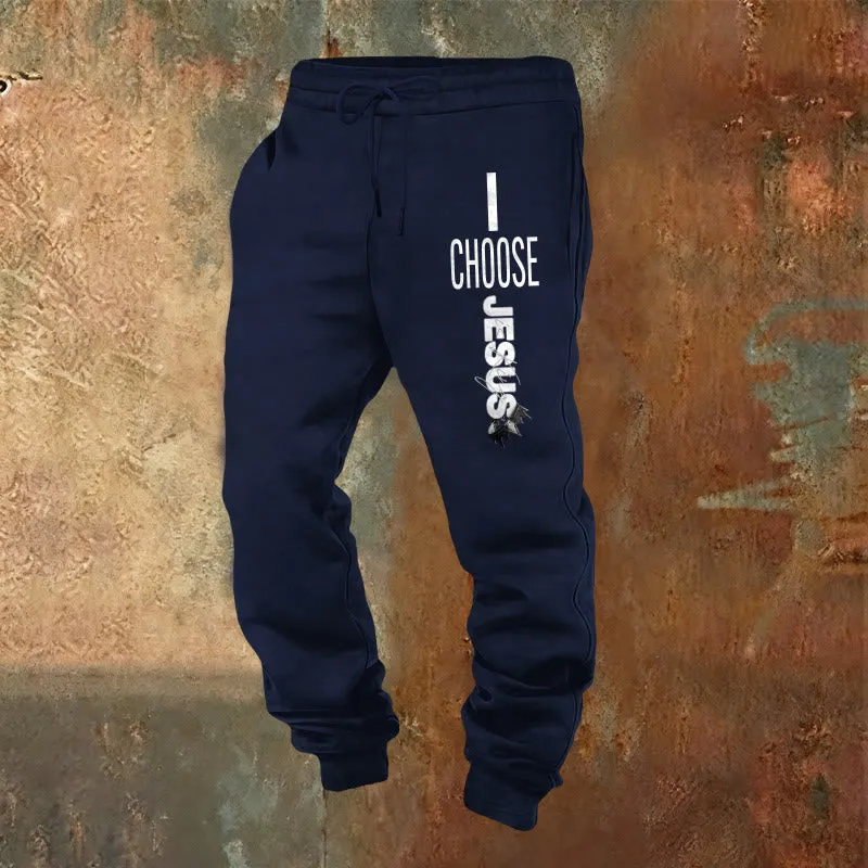 Christianartworkshop I Choose Jesus Sweatpants: Daily Wear with Faithful Commitment sold by Christian Art Workshop