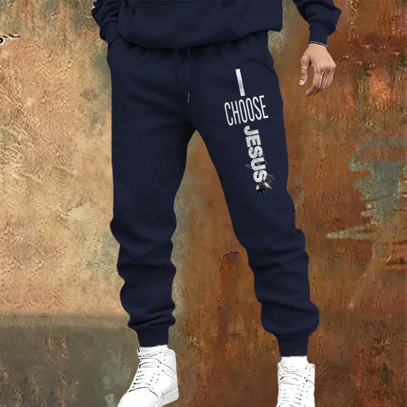 Christianartworkshop I Choose Jesus Sweatpants: Daily Wear with Faithful Commitment sold by Christian Art Workshop product image thumbnail 2
