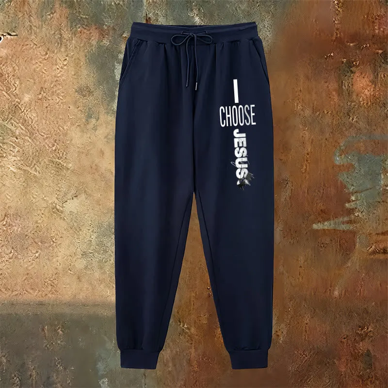 Christianartworkshop I Choose Jesus Sweatpants: Daily Wear with Faithful Commitment sold by Christian Art Workshop product image thumbnail 3