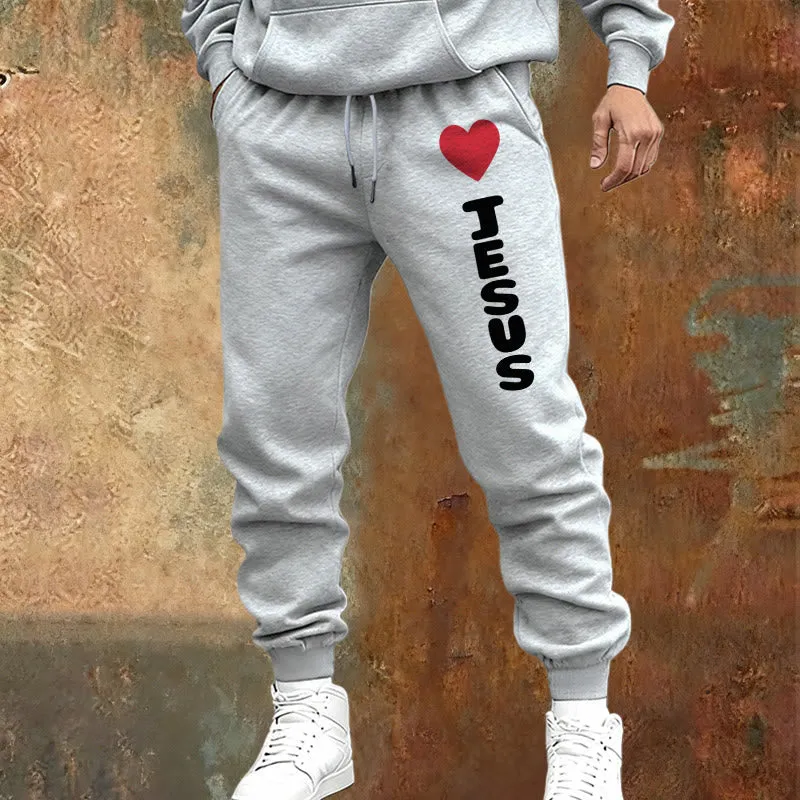 Christianartworkshop Heart for Jesus Sweatpants: Daily Wear with Faithful Affection sold by Christian Art Workshop product image thumbnail 2