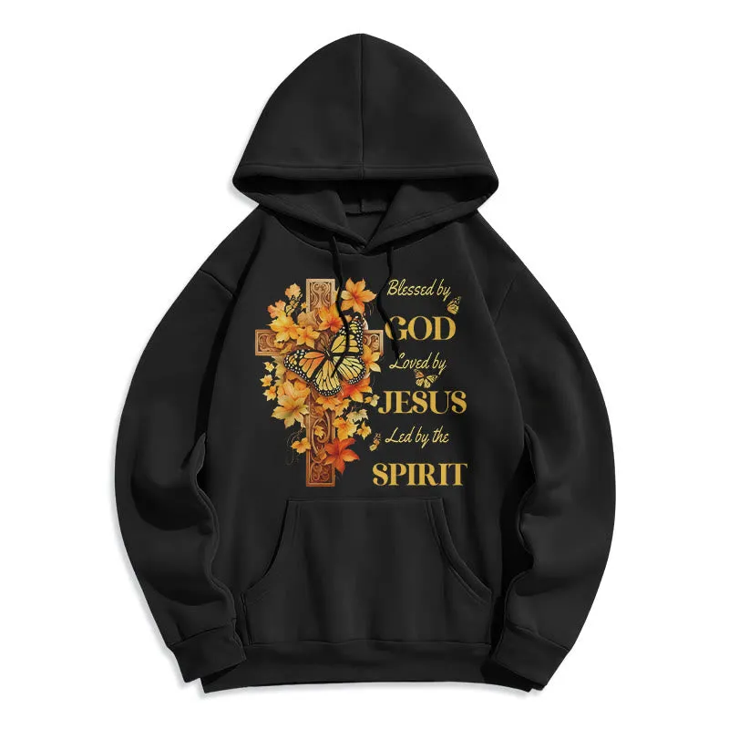 Christianartworkshop Blessed by God Mission Fleece Lined Polyester Hoodie sold by Christian Art Workshop product image thumbnail 5