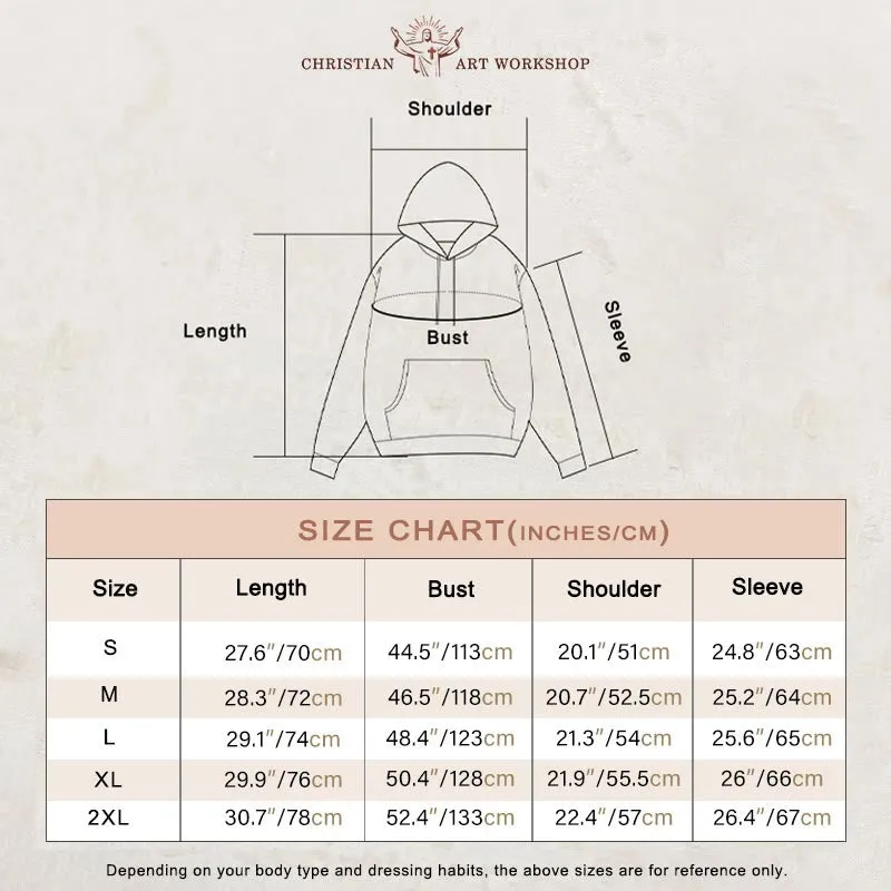 Christianartworkshop Walk With God Mission Fleece Lined Polyester Hoodie sold by Christian Art Workshop product image thumbnail 2