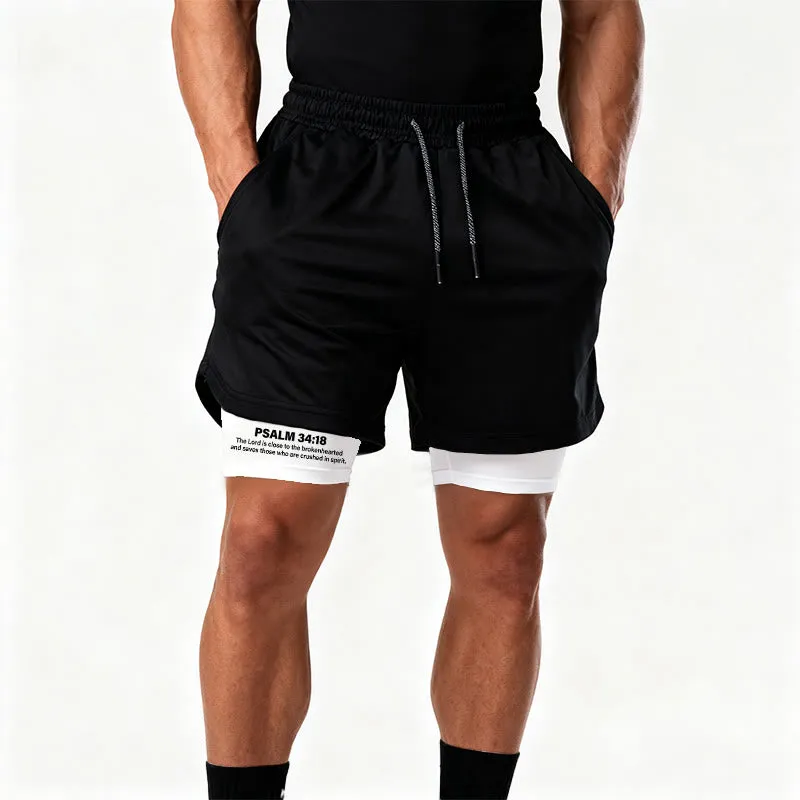 Christianartworkshop Psalm 34:18 Faith Performance Shorts with Watercolor Cross Design sold by Christian Art Workshop product image thumbnail 5