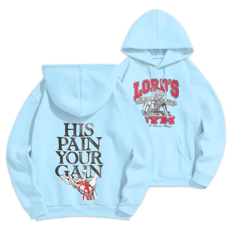 Christianartworkshop LORD’S GYM Redemption Fleece Lined Polyester Hoodie sold by Christian Art Workshop