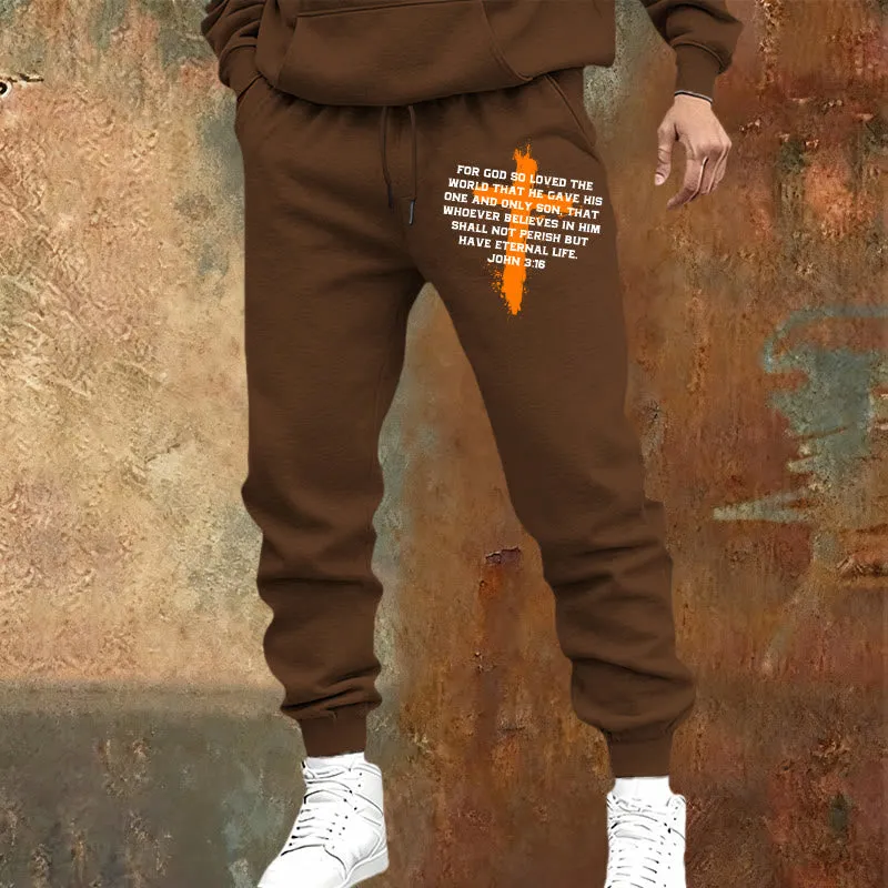 Christianartworkshop John 3:16 Sweatpants: Daily Wear with Gracious Faith sold by Christian Art Workshop product image thumbnail 2