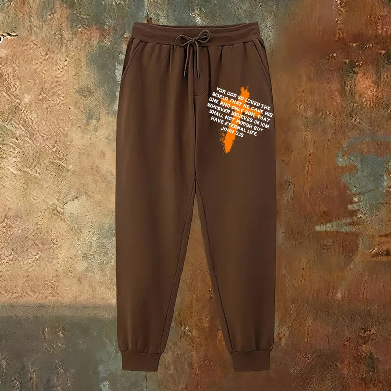 Christianartworkshop John 3:16 Sweatpants: Daily Wear with Gracious Faith sold by Christian Art Workshop product image thumbnail 3
