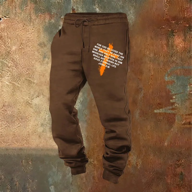 Christianartworkshop John 3:16 Sweatpants: Daily Wear with Gracious Faith sold by Christian Art Workshop