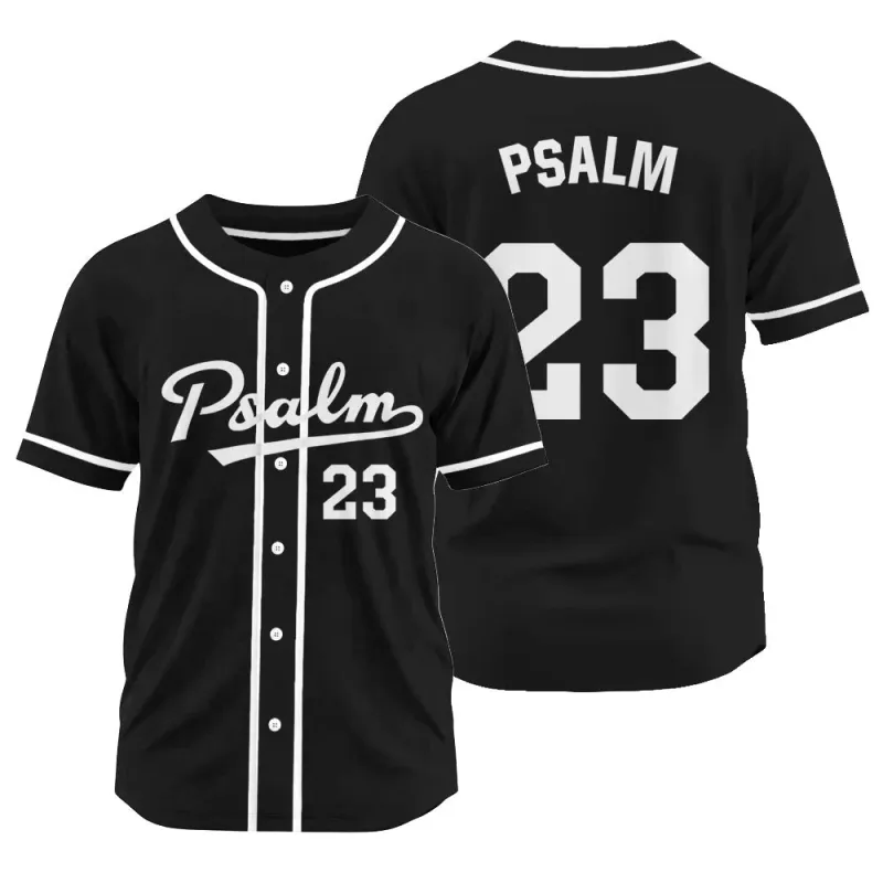 Christianartworkshop Athletic Style Psalm 23 Faith Statement Unisex Baseball Jersey sold by Christian Art Workshop