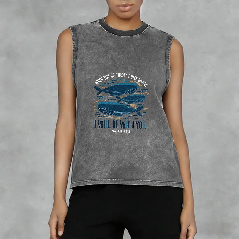 Christianartworkshop Floral Jesus Loves You Unisex Washed Tank Top sold by Christian Art Workshop product image thumbnail 3