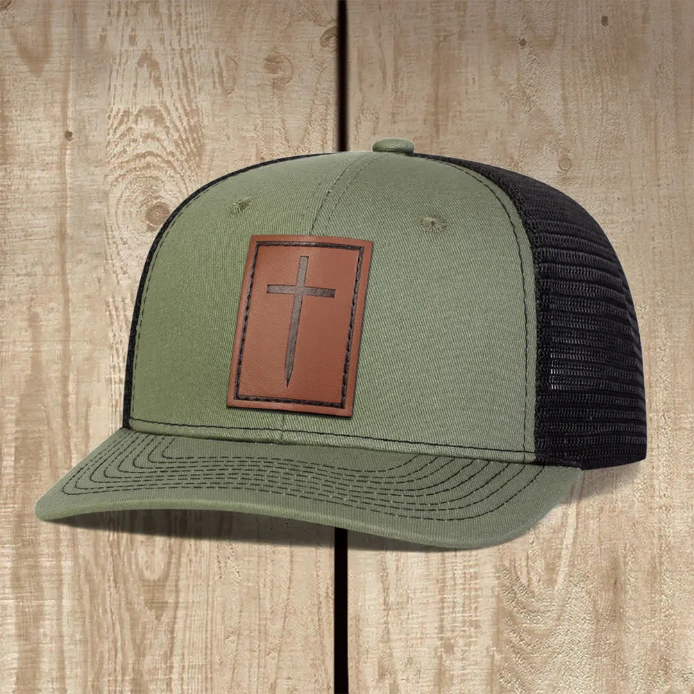 Christianartworkshop Rugged Cross Trucker Cap: A Confident Witness of Faith in Daily Life sold by Christian Art Workshop product image thumbnail 5