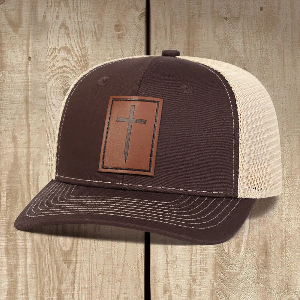 Christianartworkshop Rugged Cross Trucker Cap: A Confident Witness of Faith in Daily Life sold by Christian Art Workshop product image thumbnail 4