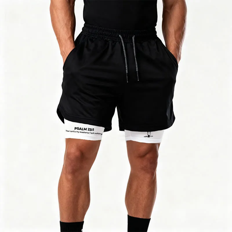 Christianartworkshop Psalm 23 Faithful Shepherd Printed Shorts sold by Christian Art Workshop product image thumbnail 4