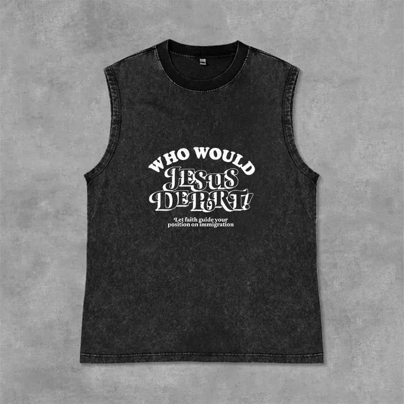 Christianartworkshop Inspirational Let Faith Guide You Unisex Washed Tank Top sold by Christian Art Workshop product image thumbnail 4