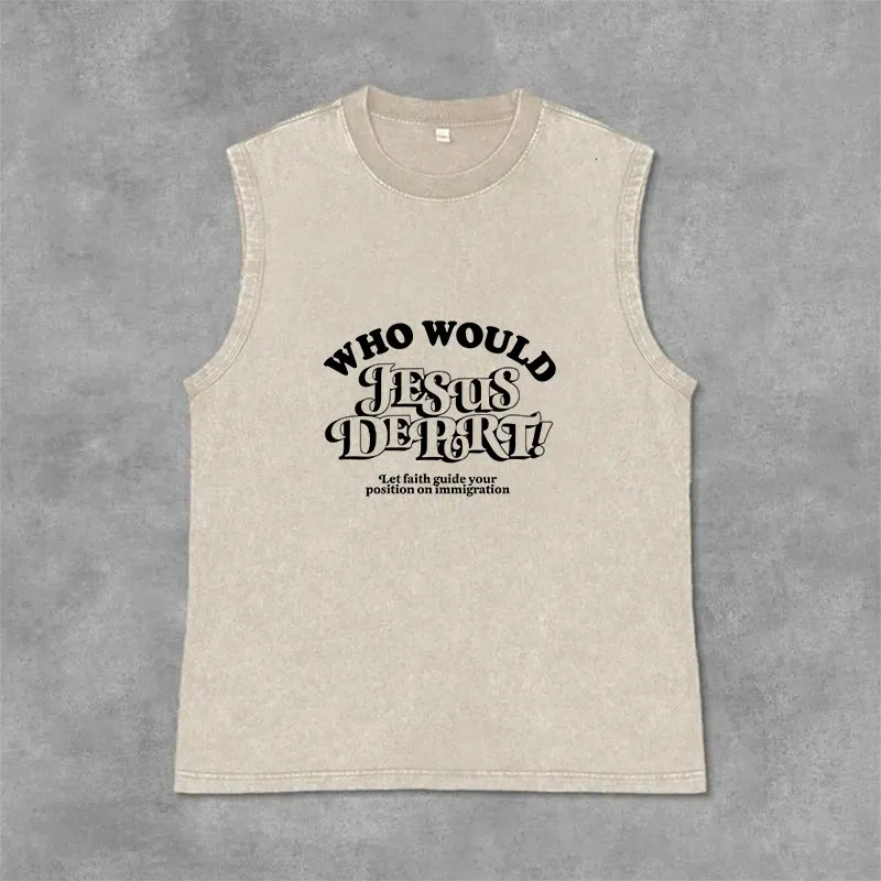 Christianartworkshop Inspirational Let Faith Guide You Unisex Washed Tank Top sold by Christian Art Workshop