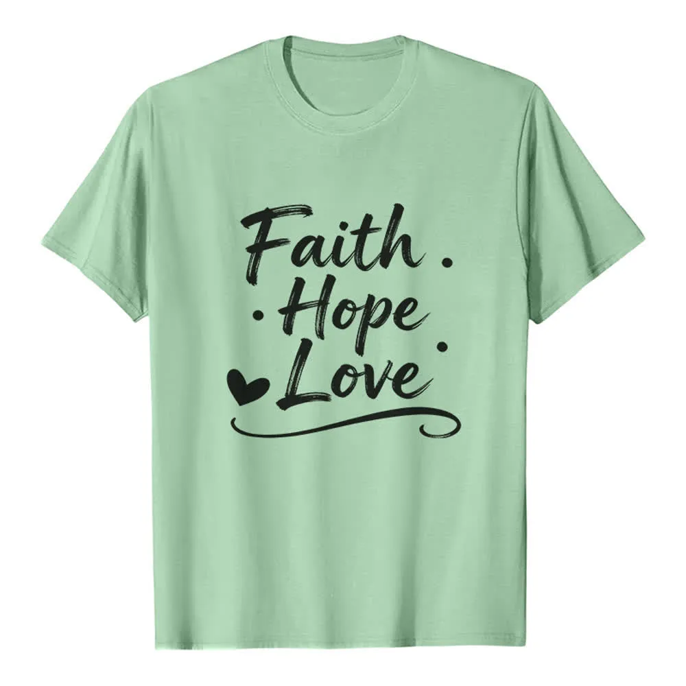 Christianartworkshop Vintage Handwritten Faith Hope Love Premium T-Shirt sold by Christian Art Workshop product image thumbnail 3