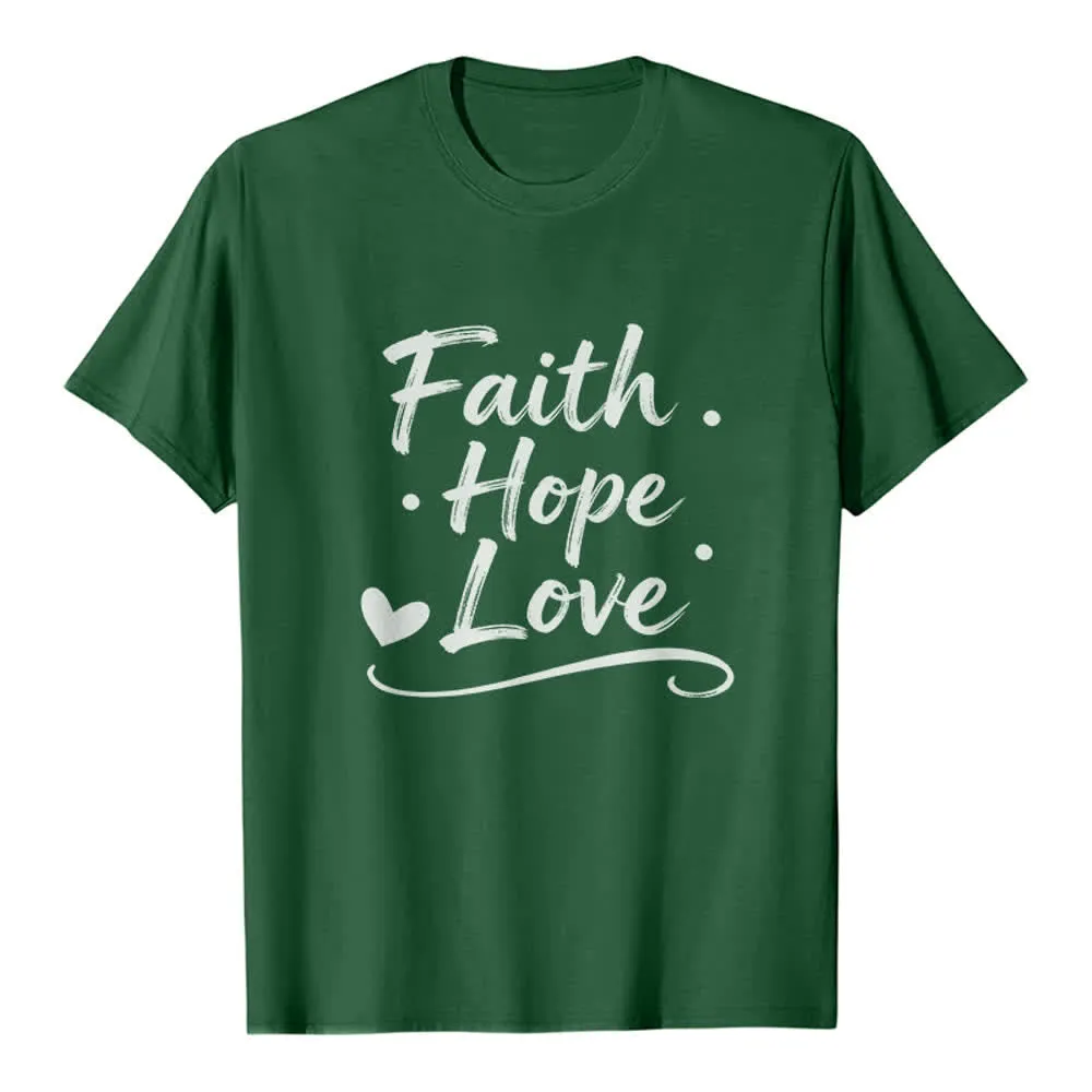 Christianartworkshop Vintage Handwritten Faith Hope Love Premium T-Shirt sold by Christian Art Workshop product image thumbnail 4
