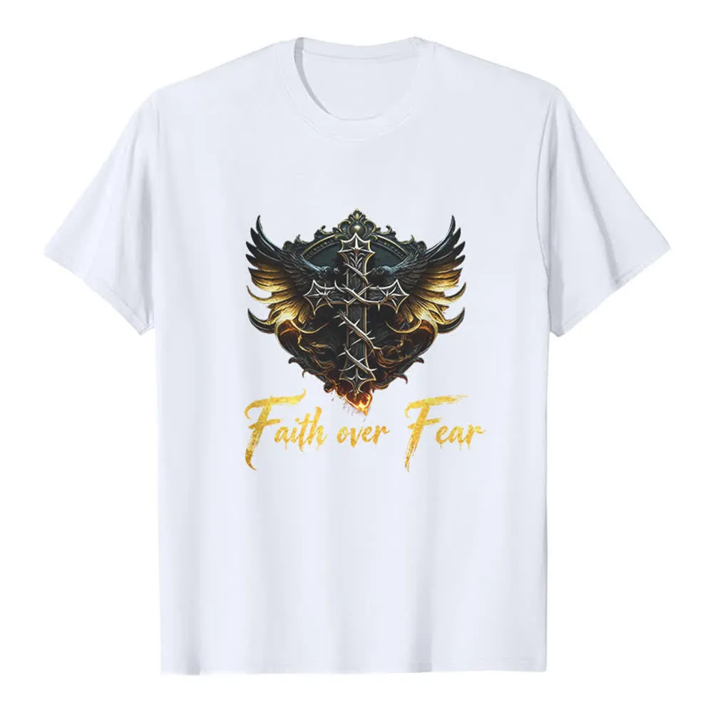 Christianartworkshop Wings Of Faith Faith Over Fear Premium T-Shirt sold by Christian Art Workshop