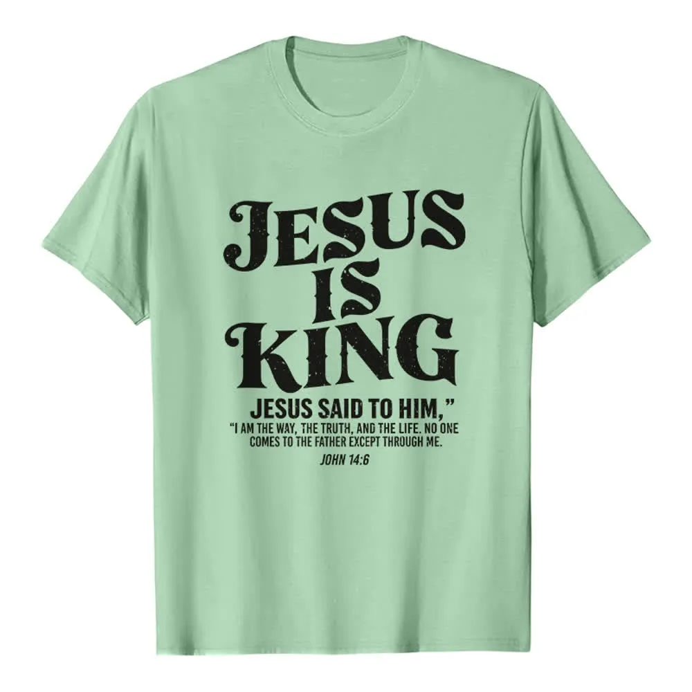 Christianartworkshop Jesus Is King John 14:6 Premium T-Shirt sold by Christian Art Workshop product image thumbnail 4