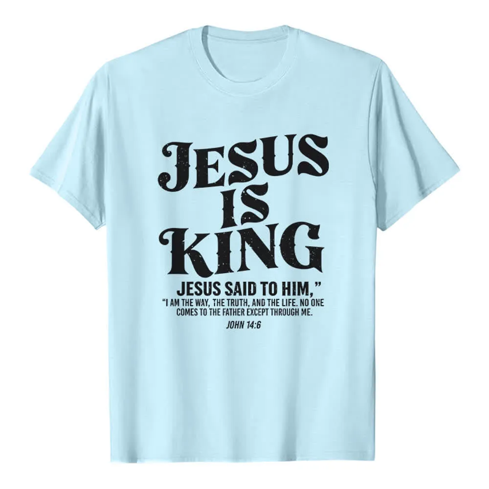 Christianartworkshop Jesus Is King John 14:6 Premium T-Shirt sold by Christian Art Workshop product image thumbnail 5