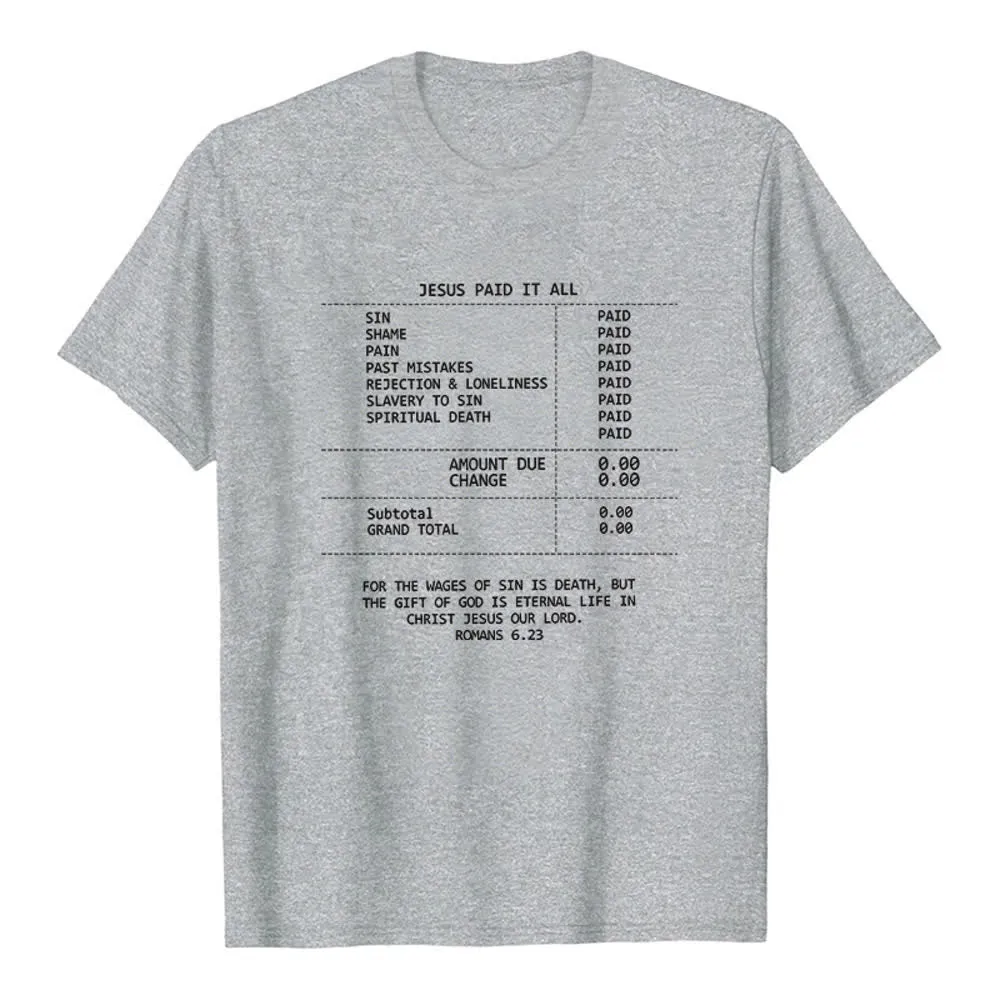Christianartworkshop Jesus Paid It All Receipt Premium T-Shirt sold by Christian Art Workshop