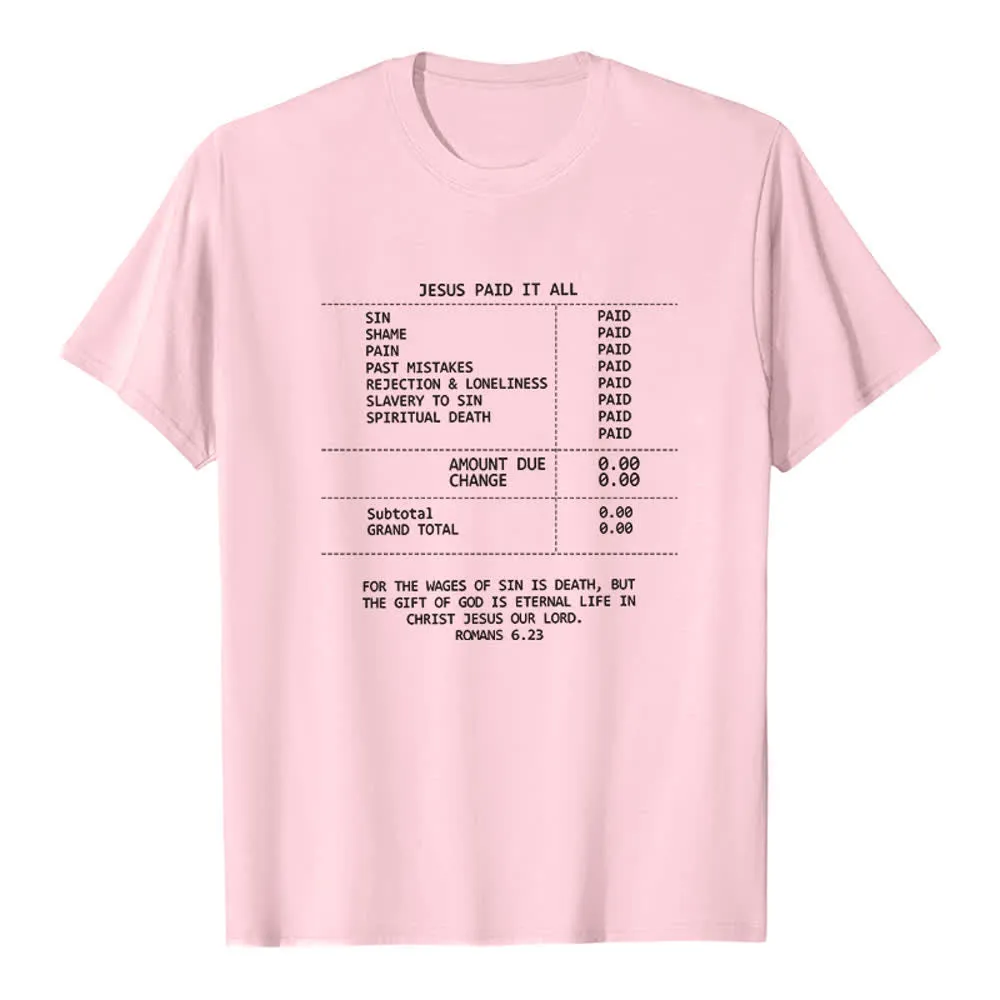 Christianartworkshop Jesus Paid It All Receipt Premium T-Shirt sold by Christian Art Workshop product image thumbnail 2