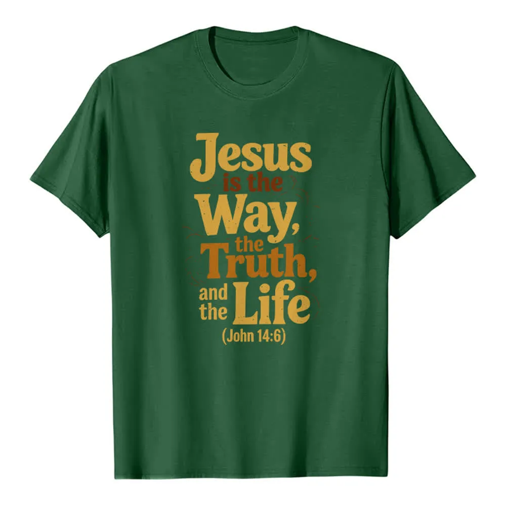Christianartworkshop Jesus Is The Way The Truth The Life Premium T-Shirt sold by Christian Art Workshop product image thumbnail 5