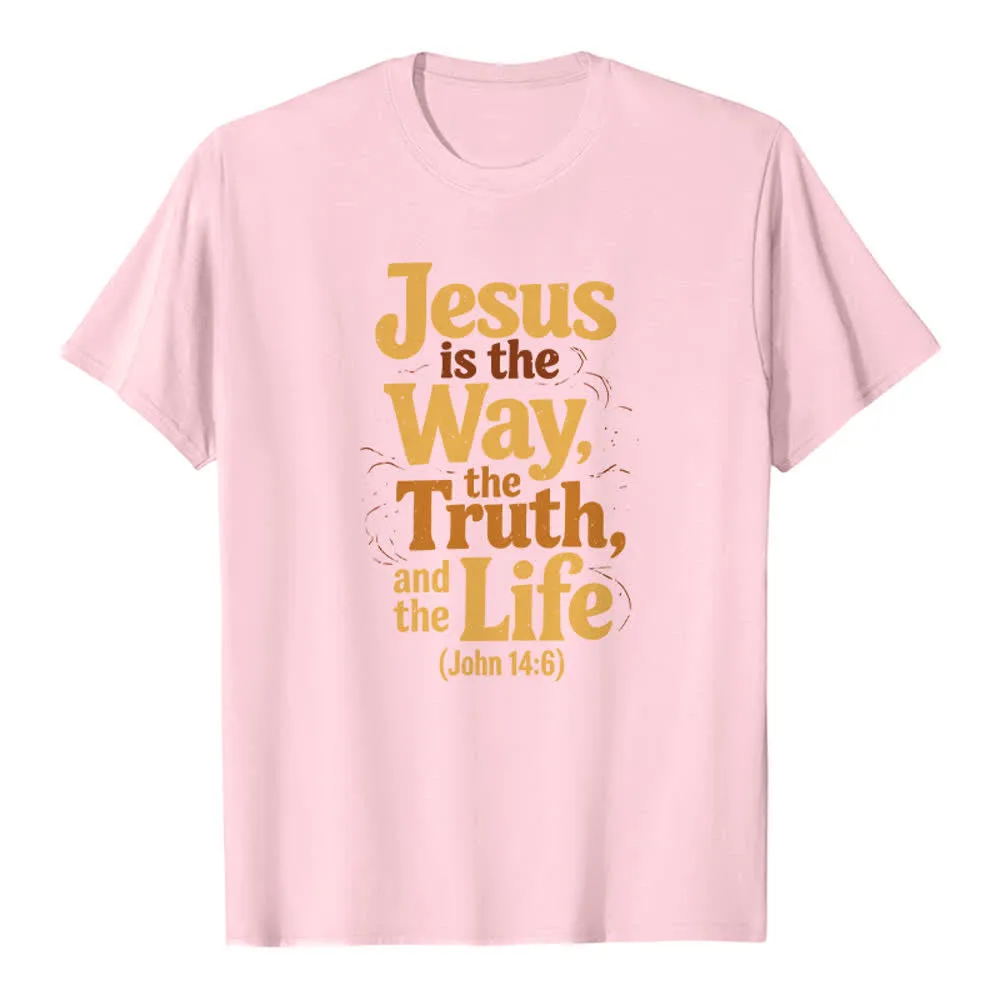Christianartworkshop Jesus Is The Way The Truth The Life Premium T-Shirt sold by Christian Art Workshop product image thumbnail 2
