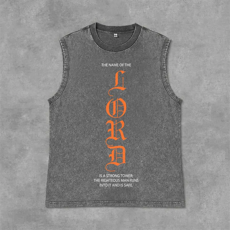 Christianartworkshop LORD Unisex Washed Tank Top made by Christian Art Workshop