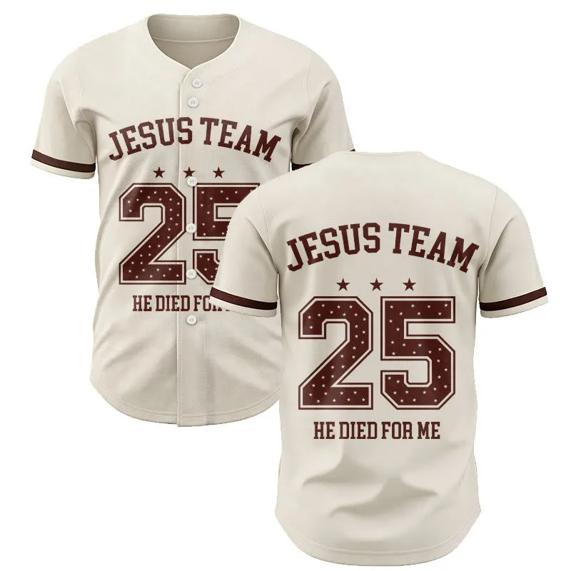 Christianartworkshop Jesus Team 25 He Died For Me Faith Baseball Jersey made by Christian Art Workshop