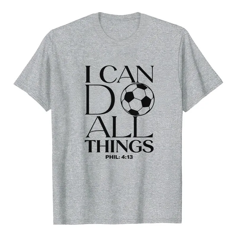 Christianartworkshop Phil 4:13 I Can Do All Things Soccer Premium Short Sleeve T-Shirt made by Christian Art Workshop