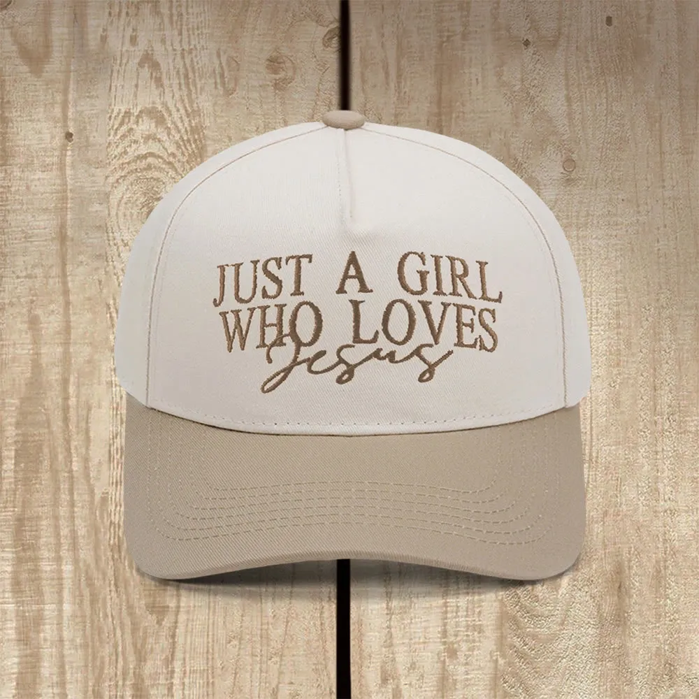 Christianartworkshop Just A Girl Who Loves Jesus Faith-Inspired Baseball Cap sold by Christian Art Workshop product image thumbnail 5