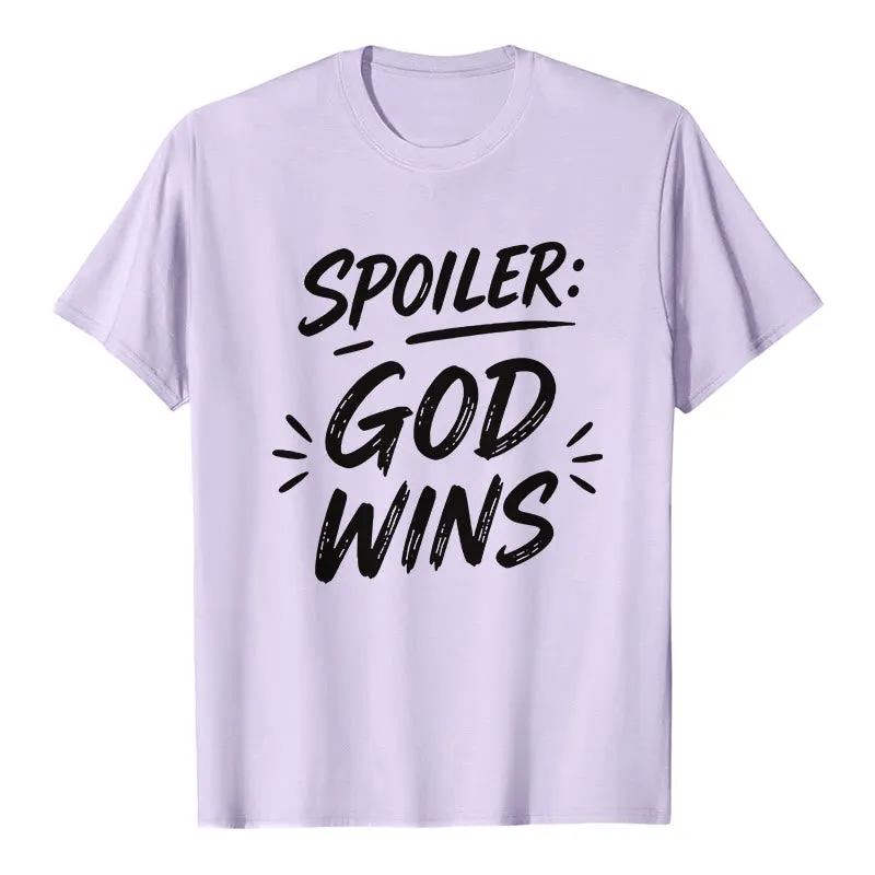 Christianartworkshop Spoiler: God Wins Premium Short Sleeve T-Shirt sold by Christian Art Workshop product image thumbnail 5