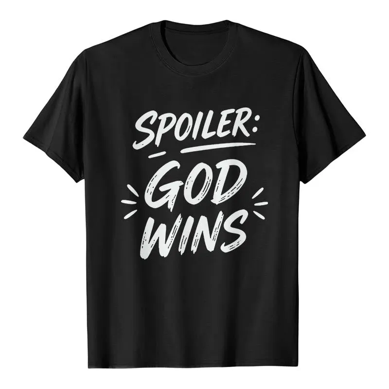 Christianartworkshop Spoiler: God Wins Premium Short Sleeve T-Shirt sold by Christian Art Workshop product image thumbnail 2