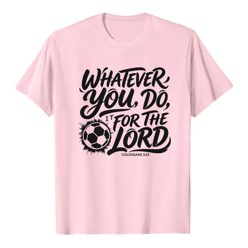 Christianartworkshop Whatever You Do, Do It For The Lord Soccer Verse Premium T-Shirt sold by Christian Art Workshop product image thumbnail 2